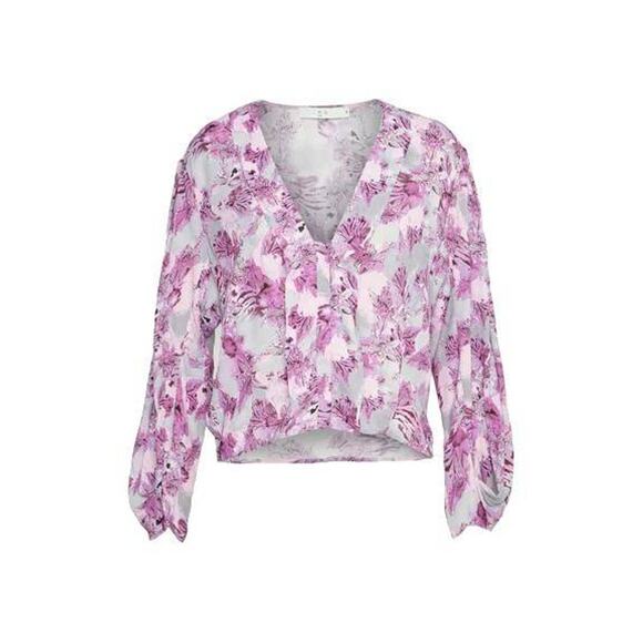 IRO Oralia Blouse in Purple Grey 34 XS - Picture 3 of 3